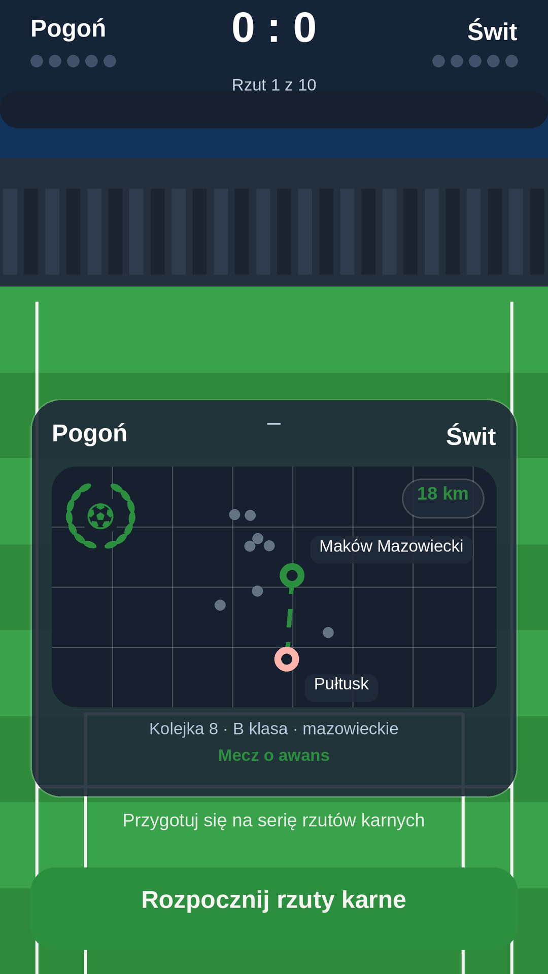 Match preview: nearby clubs and distance