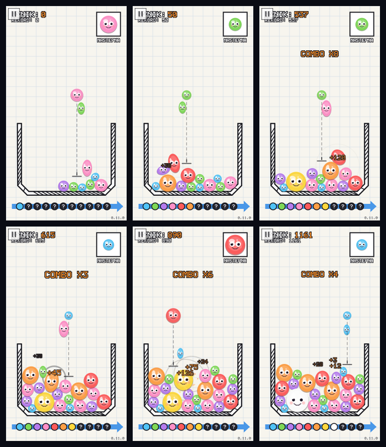 A session in a few frames: from drop to merge